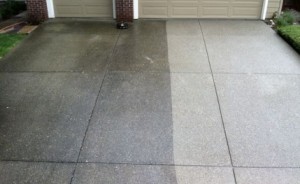 Power wash concrete driveway Pleasanton