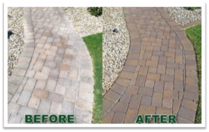 Power wash brick walkway Pleasanton