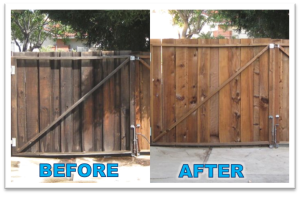 Clean and seal wood fence