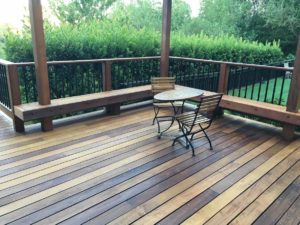 Wood deck power wash clean and seal 3
